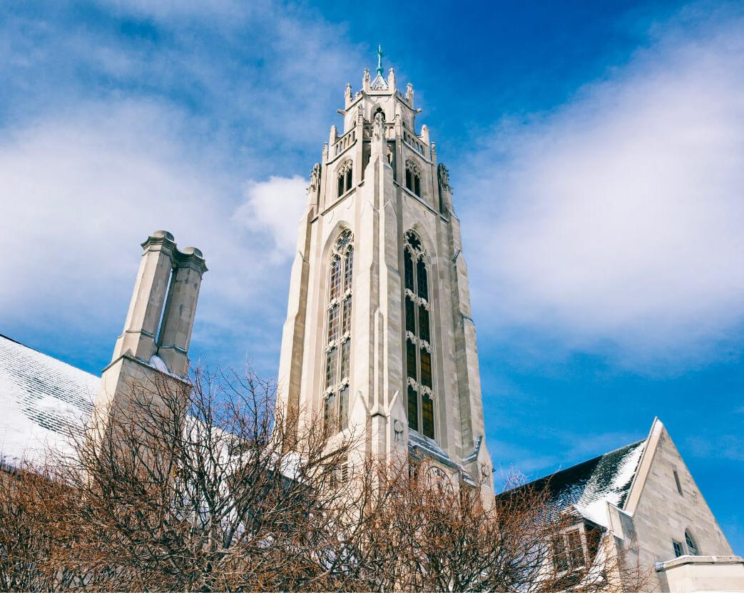 Memorial Art Gallery exterior showing Cutler Union Tower